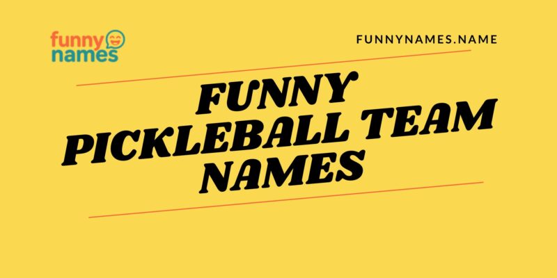 Funny Pickleball Team Names